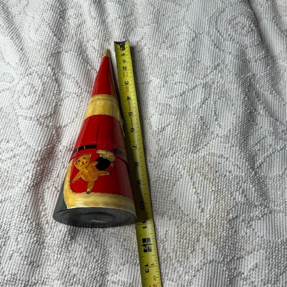 Vintage Wooden Santa Claus Nesting Dolls Hand Painted Russian Christmas (2) - Picture 6 of 6